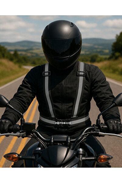 Motobros Motorcycle - Bicycle Black Reflective Belt Vest - Motorcycle, Bicycl...