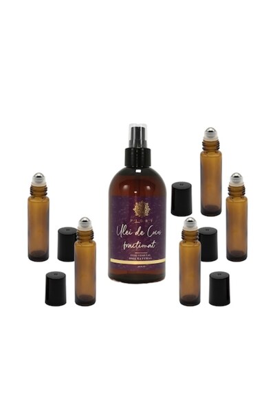 FLORY Set de Ulei de Cocos Fracționat / Caprilis 250 ml și 5 recipiente roll-...