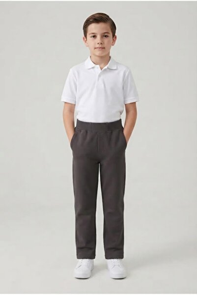 NACAR STORE School Trousers Elastic Ribbed Waist Canvas Children's Trousers