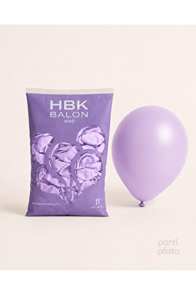 HBK Balon Makaron 11" Balon Hbk Lila 100'lü