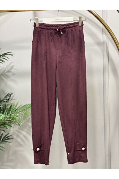 2K 25553 Two-Button Trousers Burgundy