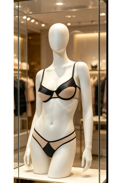 kiari Naomi Micro Tulle Detailed Capless Underwire Lingerie Set