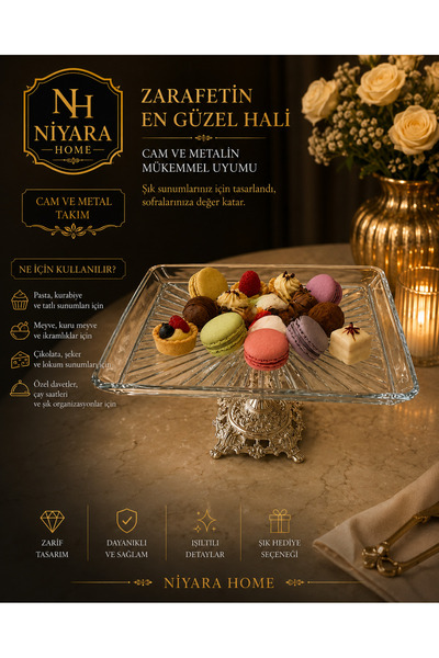 Niyara home Perfect Match for Glass and Metal Designed for Your Stylish Prese...