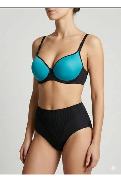 SOLENIA Women's Underwire Supported High Waist Bra Panty Set