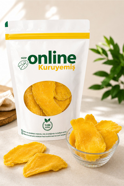 Nizip Online Kuruyemiş Mango Kurusu - Şekersiz Kurutma - 250 gr