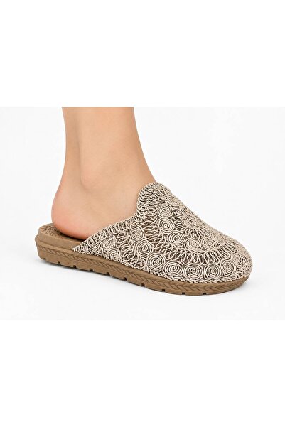PAPUCUMUN DÜNYASI Women's Straw Knit Daily Travel Slippers Lightweight Comfor...