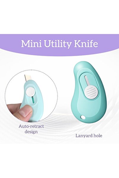 Arabest 6 Pcs Mini Box Cutter Mini Utility Knife Letter Opener Retractable Ut...