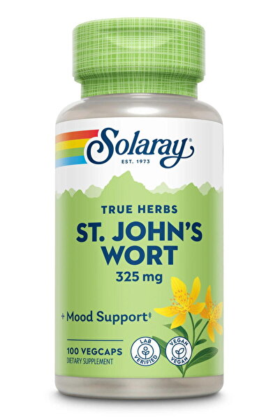 Solaray St John's Wort (Sunatoare) 325mg 100cps vegetale Secom,
