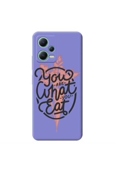 Other Xiaomi Redmi Note 12 Pro 5G You are What You Eat Purple Colored Silicon...