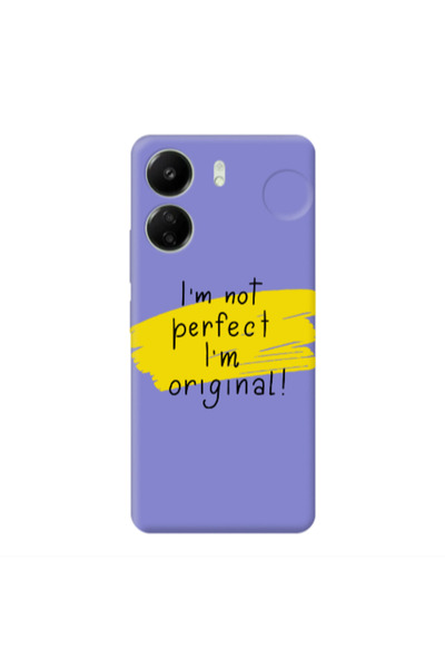 Other Xiaomi Redmi 13C I m not perfect Purple Colored Silicone TPU Θήκη