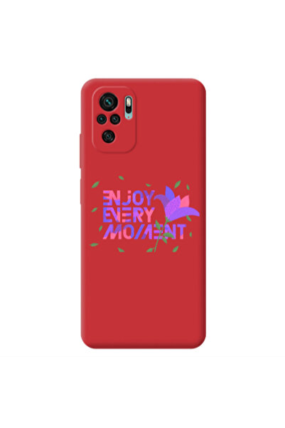 Other Xiaomi Redmi Note 10S Enjoy Every Moment Red Colored Silicone TPU Θήκη