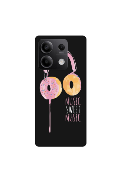 Other Xiaomi Redmi Note 13 5G Donut earphone Black Colored Silicone TPU Θήκη