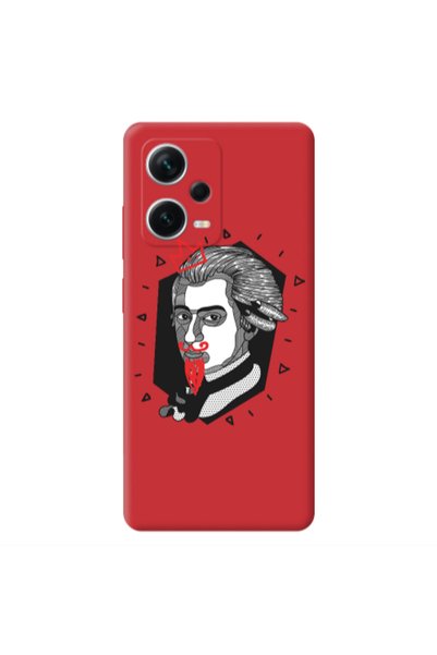 Other Xiaomi Poco X5 Bearded Red Colored Silicone TPU Θήκη