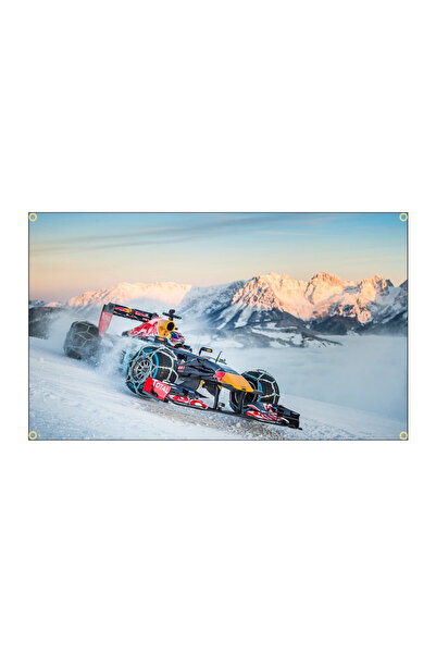 OEM Σημαία διακοσμητική F1 REDBULL snow flag Decor 60x90cm - Λευκό