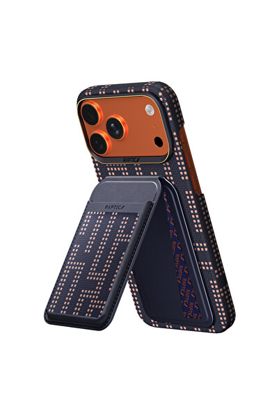 Raptic iPhone 17 Pro Max Kılıf 2in1 Bundle Kit Aramid Skin Grid Serisi Kartlık ve Karbon Kapak Laci