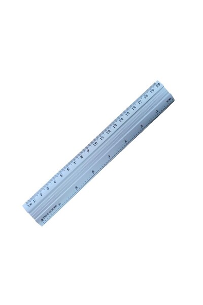 MC Micostore Rigla Office Cover, 20cm, aluminiu