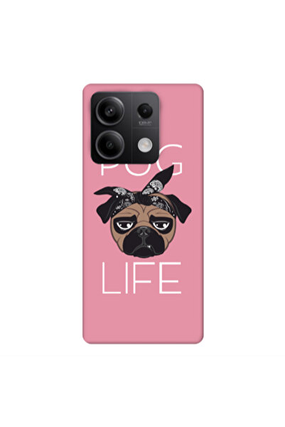 Other Xiaomi Redmi Note 13 5G Pug Life Pink Colored Silicone TPU Θήκη