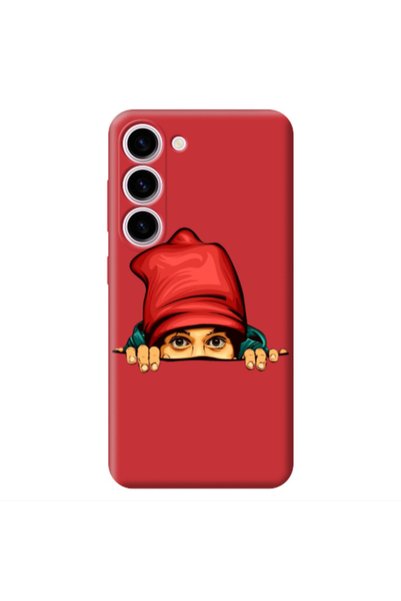 Other Samsung S23 Plus Hidden Girl Red Colored Silicone TPU Θήκη