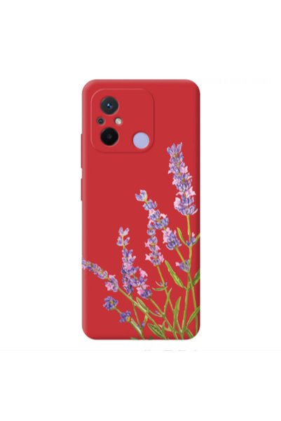 Other Xiaomi Redmi 12C Flowers 8 Red Colored Silicone TPU Θήκη