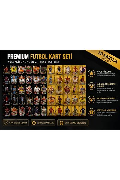 CANTEX TECH Football Player Playing Card 50 Pieces 25 Gold - 25 Black Series ...