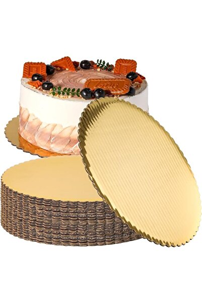 The Bros [20 Pack] Cake Boards 12 Inch Gold Cake Pan Disposable Cake Rounds B...