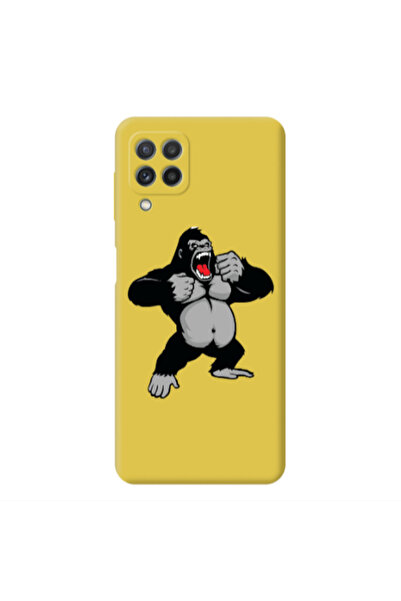 Other Samsung A22 4G Angry Gorilla2 Yellow Colored Silicone TPU Θήκη