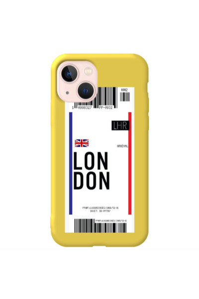 Other Apple iPhone 13 London Arrival Yellow Colored Silicone TPU Θήκη
