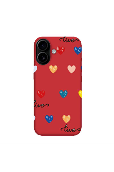 Other Apple Iphone 16 plus Heart Lives Red Colored Silicone TPU Θήκη