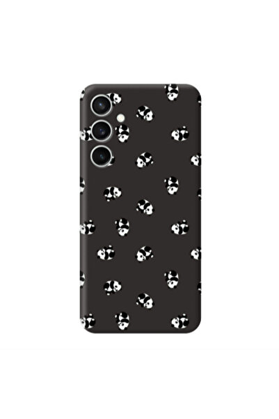 Other Samsung S24 Plus Small Pandas Black Colored Silicone TPU Θήκη