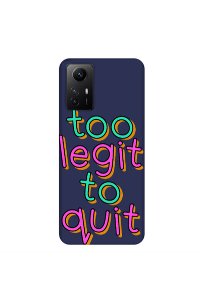 Other Xiaomi Redmi Note 12s Too Legit To Quit Dark blue Colored Silicone TPU ...