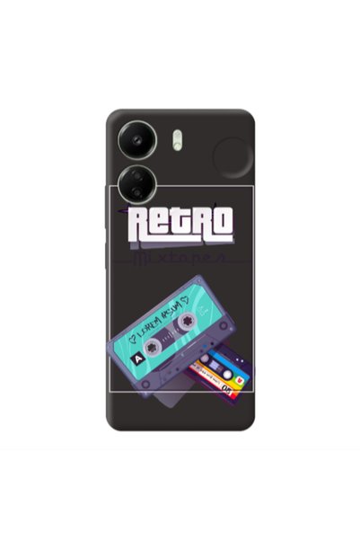 Other Xiaomi Redmi 13C Mixtapes Black Colored Silicone TPU Θήκη