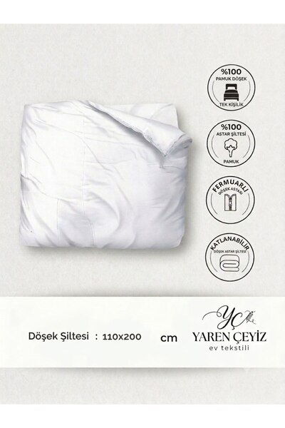 Yarençeyiz Döşek Astar Şiltesi %100 Pamuk Tek Kişilik Fermuarlı Döşek İç Kılı...