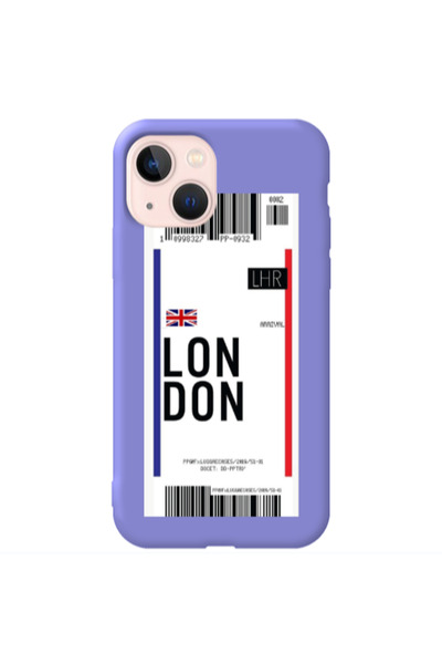 Other Apple iPhone 13 London Arrival Purple Colored Silicone TPU Θήκη