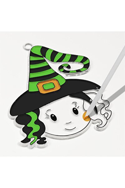 Arpex Set pictura Halloween multicolor 9x9,5cm cu pensule si vopsele