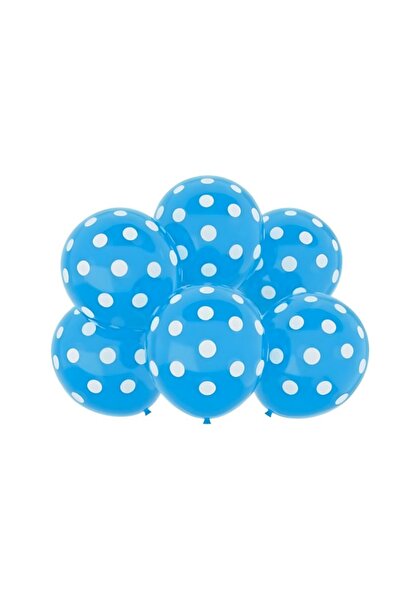 MC Micostore Baloane aniversare, 30cm, cu buline, o singura culoare pe set, d...