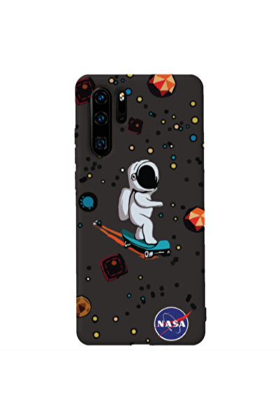 Other Huawei P30 Pro Astronaut with skateboard Black Colored Silicone TPU Θήκη