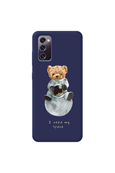Other Samsung S20 FE Bear in space Dark blue Colored Silicone TPU Θήκη