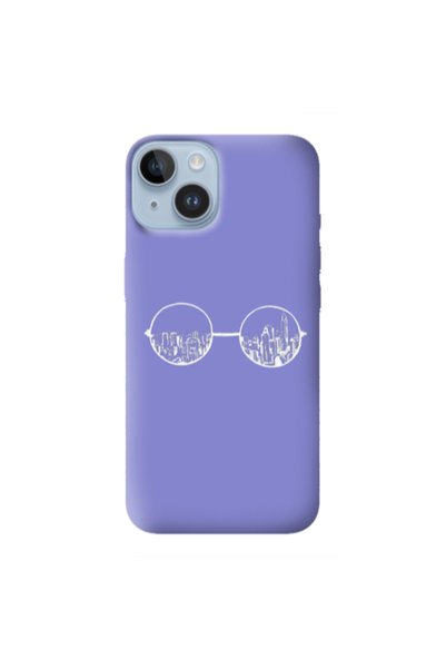 Other Apple iPhone 14 Plus Sunglasses Purple Colored Silicone TPU Θήκη