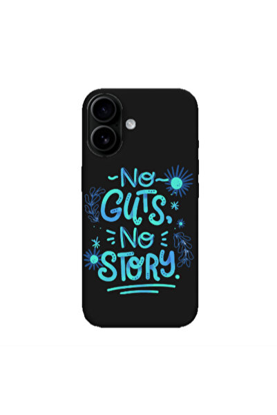 Other Apple Iphone 16 plus No guts no story Black Colored Silicone TPU Θήκη