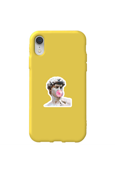 Other Apple iPhone Xr Bubble Yellow Colored Silicone TPU Θήκη