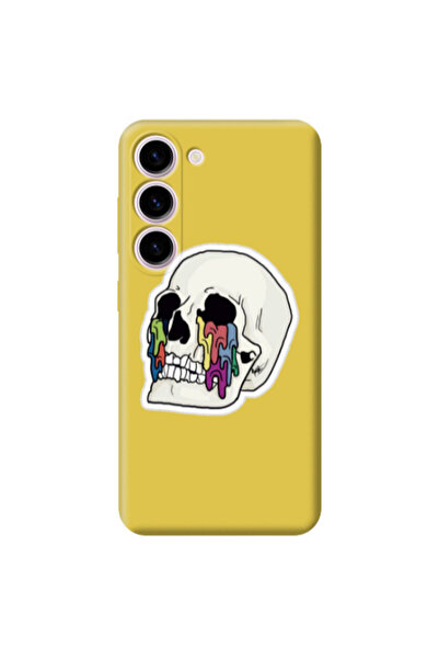Other Samsung S23 Plus Skull Yellow Colored Silicone TPU Θήκη