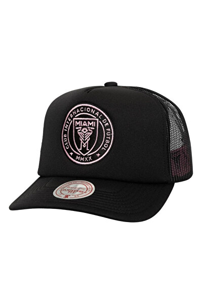 Mitchell & Ness Șapcă trucker bărbați INTER MIAMI CF, neagră, poliester, ajus...