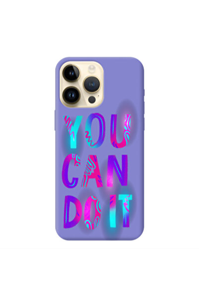 Other Apple iPhone 13 Pro Max You Can Doit Purple Colored Silicone TPU Θήκη