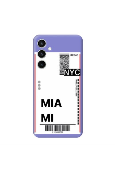 Other Samsung S24 FE Miami NYC Purple Colored Silicone TPU Θήκη
