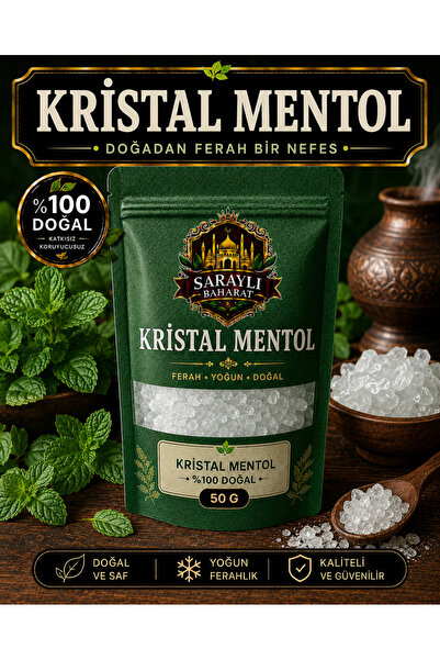 sarayli baharat Kristal Mentol 50 gr Tane Nane ruhu