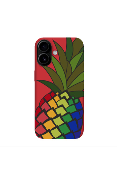 Other Apple Iphone 16 plus Pineapple 2 Red Colored Silicone TPU Θήκη