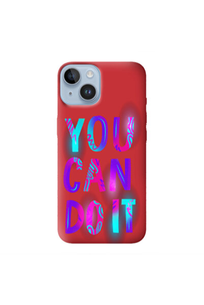 Other Apple iPhone 14 Plus You Can Doit Red Colored Silicone TPU Θήκη