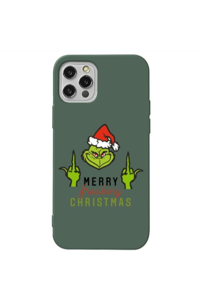 Other Apple iPhone 13 Pro Merry Christmas44 Dark Green Colored Silicone TPU Θήκη