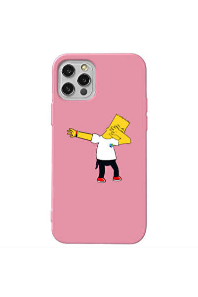 Other Apple iPhone 12 Pro Max Simpsons2 Pink Colored Silicone TPU Θήκη