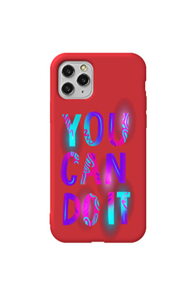 Other Apple iPhone 11 Pro You Can Doit Red Colored Silicone TPU Θήκη